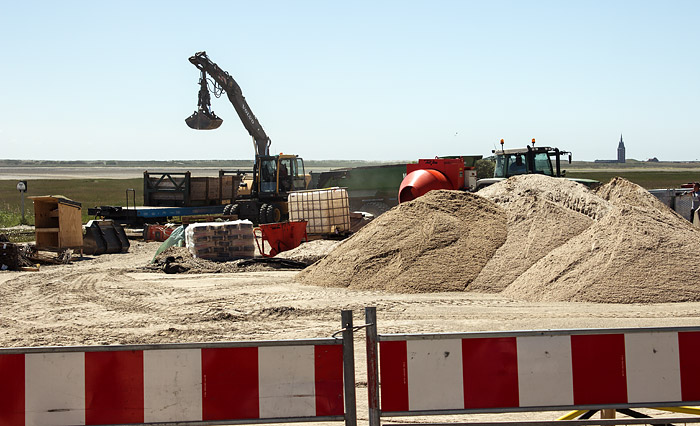 Bauarbeiten am Deichschart