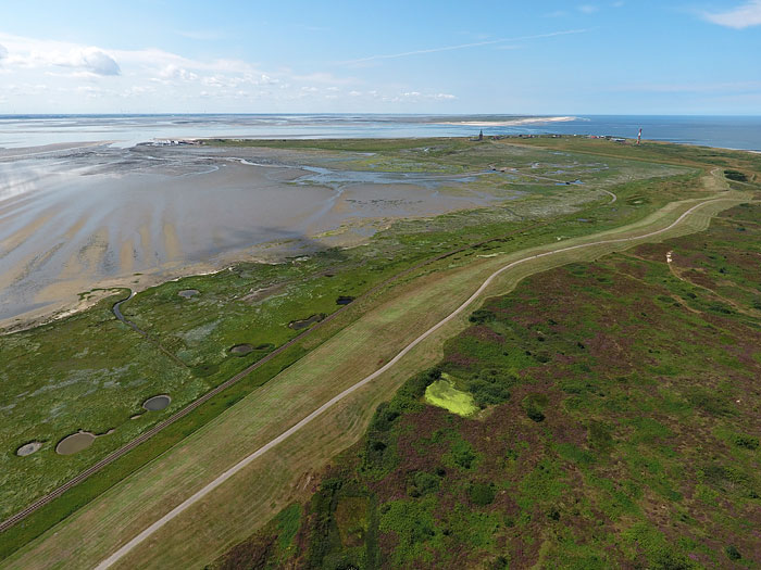 Luftbild vom Westteil der Insel
