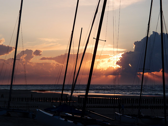 Abendstimmung am Surfstrand