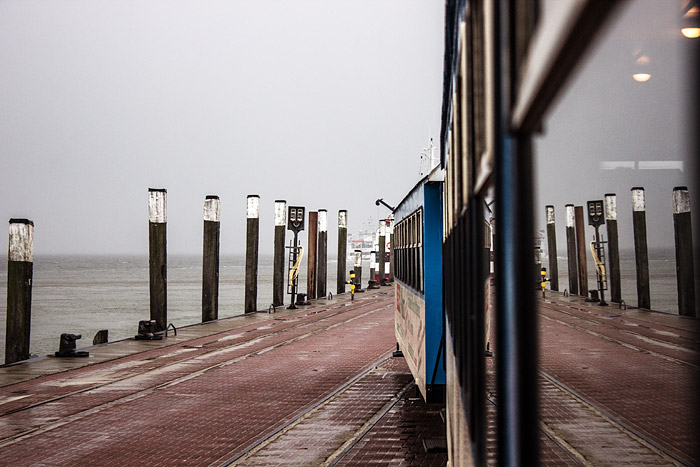 Warten auf die Abfahrt