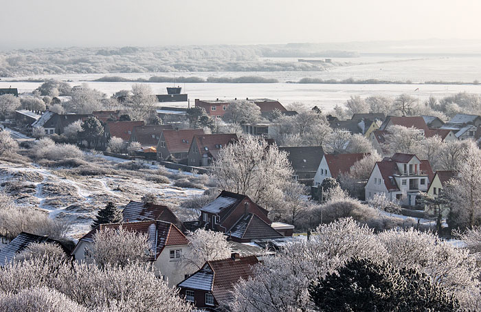 Siedlerstra&szlig;e vom Leuchtturm aus gesehen