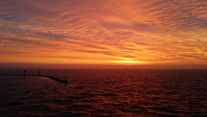 Sonnenaufgang am Anleger