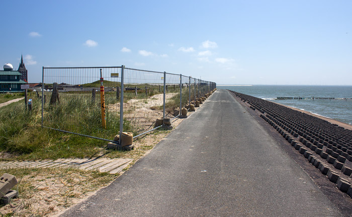 Bauzaun am S&uuml;dwestdeckwerk