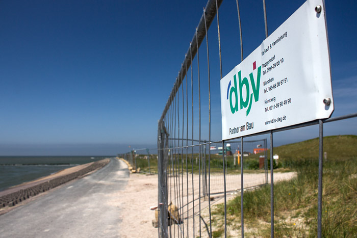 Bauzaun am S&uuml;dwestdeckwerk