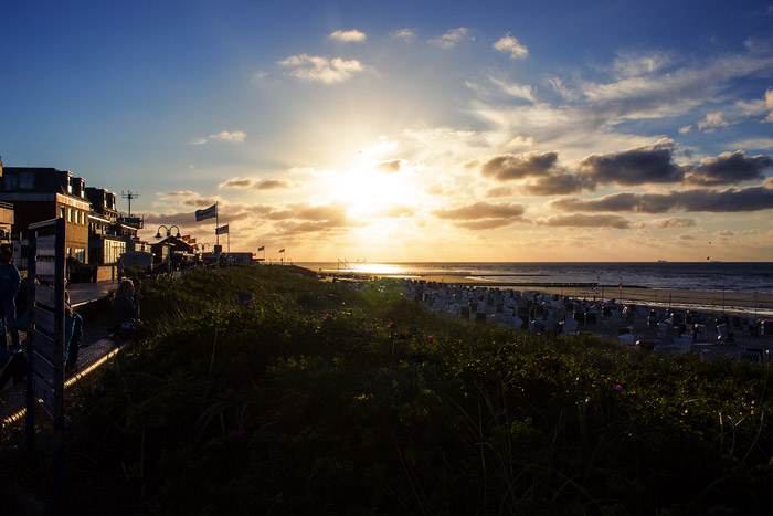 Hauptstrand am Abend