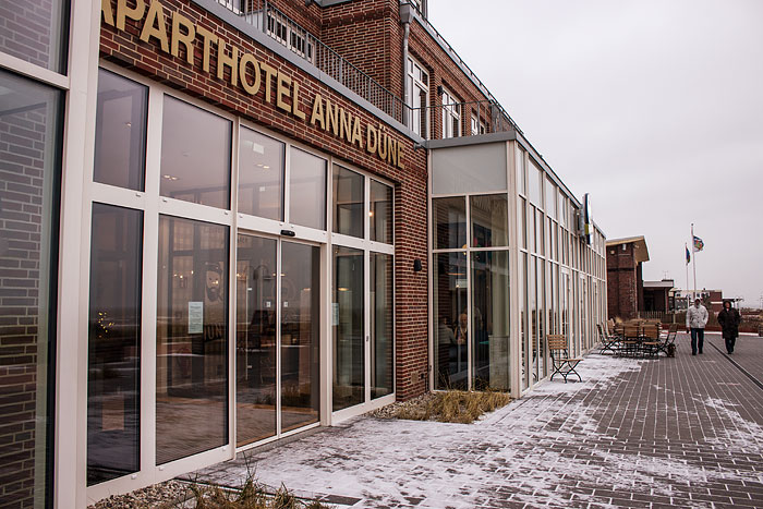 Eingangsbereich vom Aparthotel Anna D&uuml;ne