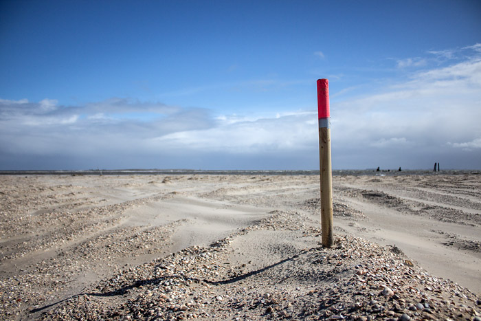 Pfahl am Ostende