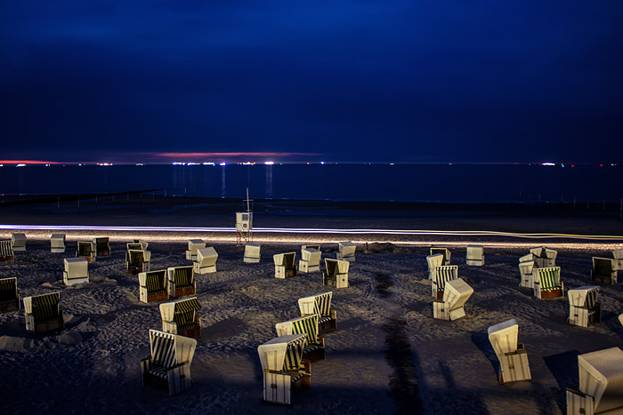 Hauptstrand bei Nacht