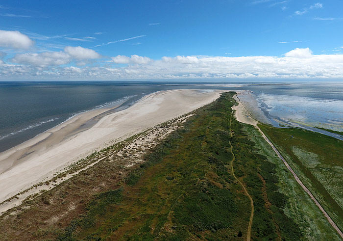 Ostd&uuml;nen und Oststrand aus der Luft