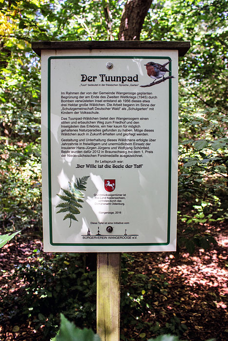 Infotafel im Tuunpad