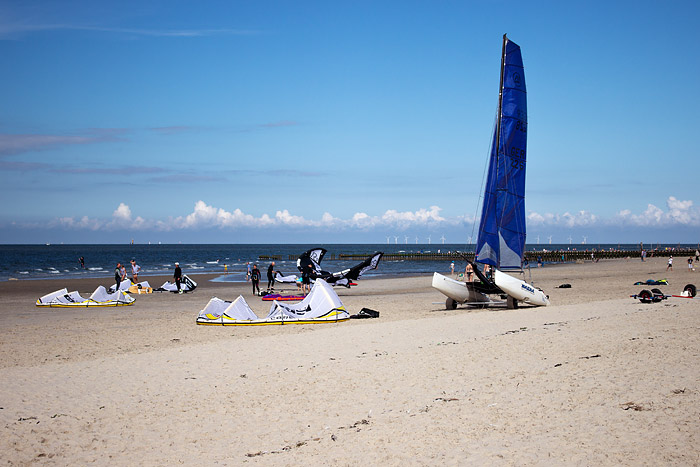 Surfstrand bei Niedrigwasser