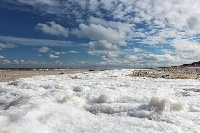 Eisbildung am Strand