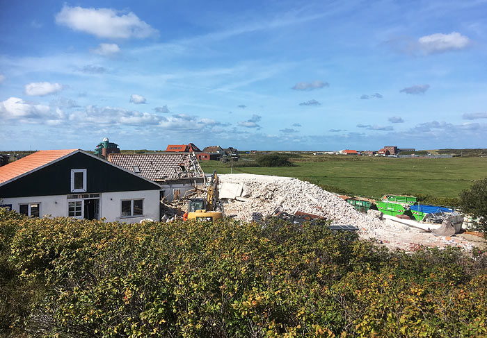 Abbrucharbeiten am Westturm-Caf&eacute;