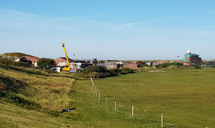 Westdorf mit Westturm-Caf&eacute;-Baustelle