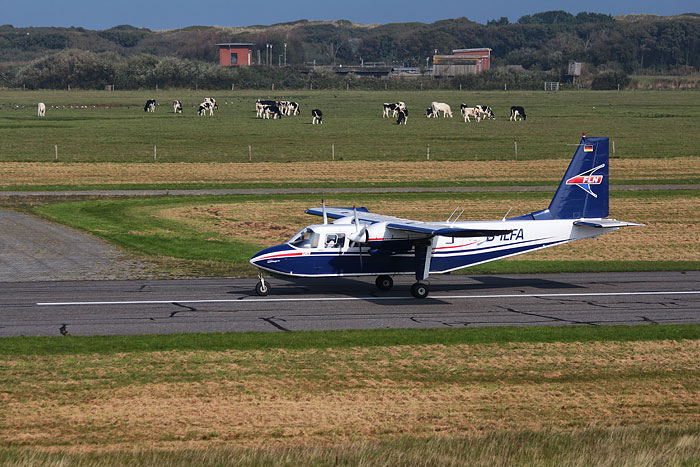 Start der Linienmaschine zum Festland