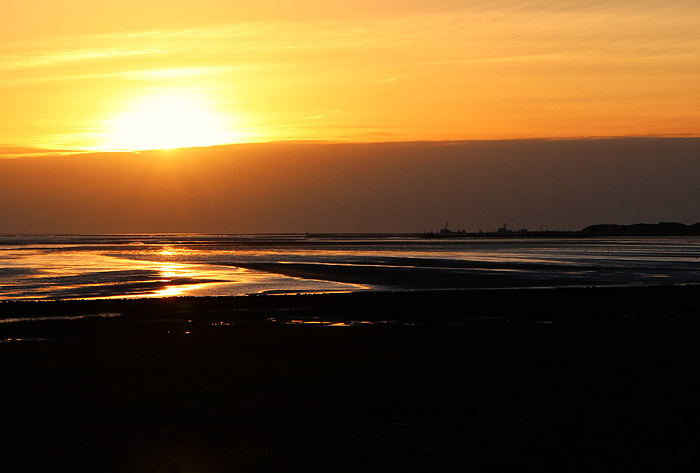 Sonnenuntergang &uuml;berm Watt