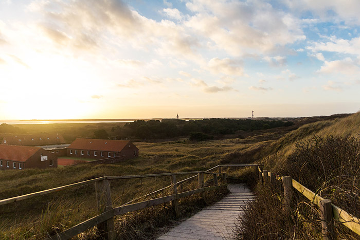 D&uuml;nen&uuml;berwegung in der Wintersonne