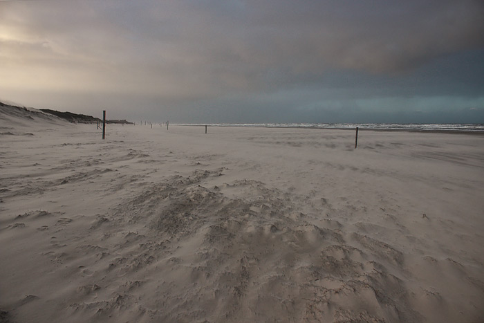 Wintersturm am Strand