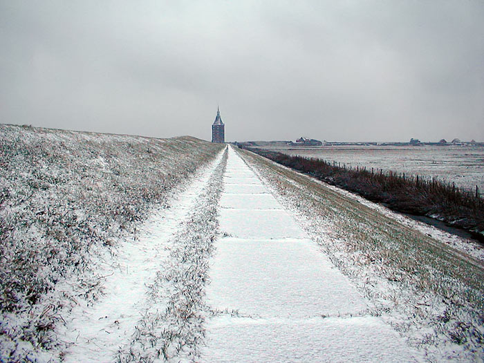 Verschneiter Westgrodendeich
