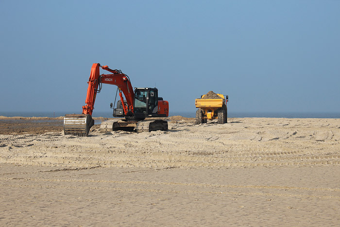 Schichtende der Sandfahrer