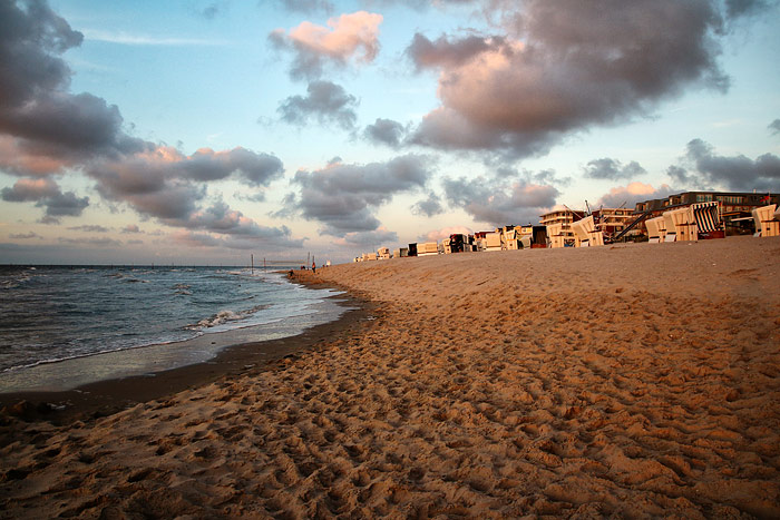 Hauptstrand bei Hochwasser