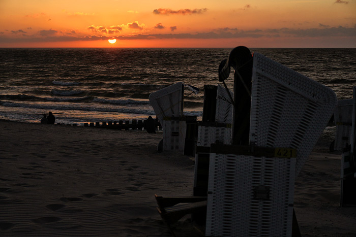 Abendstimmung am Hauptstrand