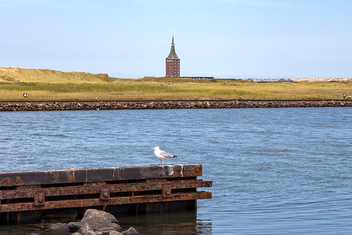 Blick vom Anleger zum Westturm