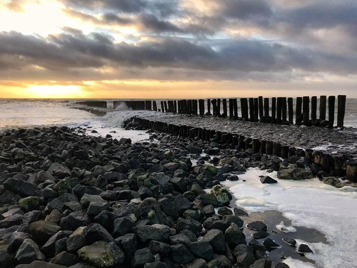 Wolkenstimmung an der Buhne V