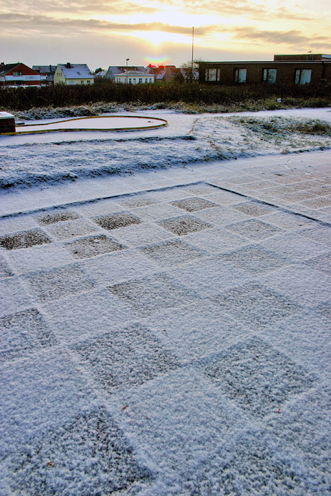 Schachfeld auf dem Cobigolf-Platz