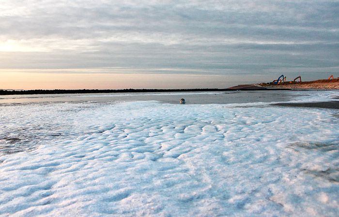Gefrorener Weststrand