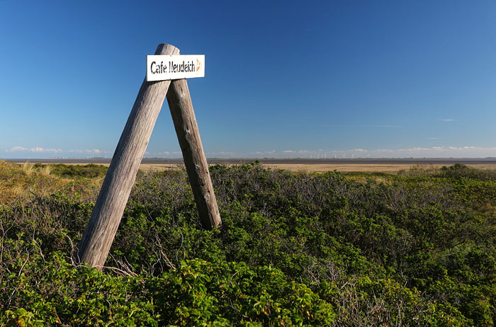 A-Mast an der &Uuml;berwegung Neudeich