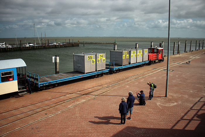 Ankuppeln der Flachwagen