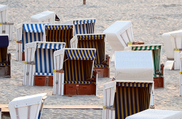 Westfeld-Strandk&ouml;rbe am Hauptstrand