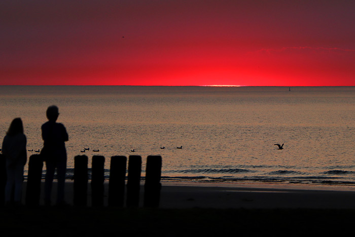 Meeres-Sonnenuntergang