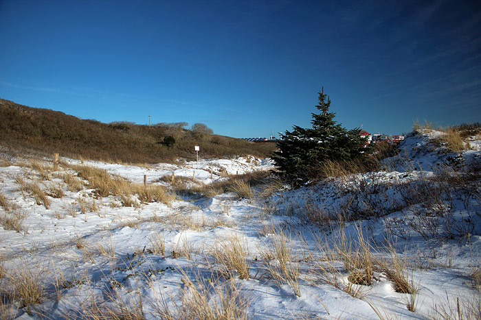Verschneite Dünen