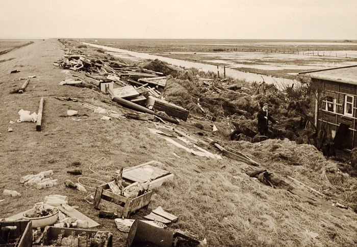 Sturmflut 1962. Bei &raquo;Caf&eacute; Neudeich&laquo;
