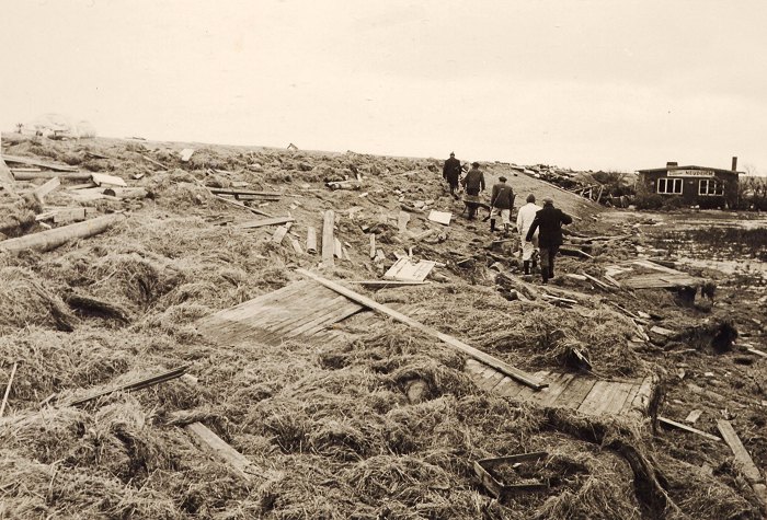 Sturmflut 1962. Bei &raquo;Caf&eacute; Neudeich&laquo;