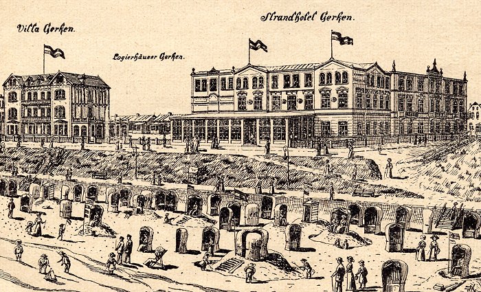 Ansicht des Strandhotels &raquo;Gerken&laquo;