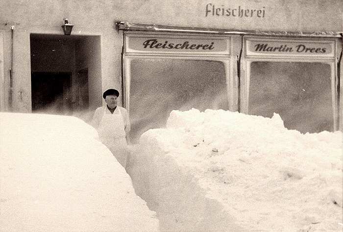 Fleischerei Drees im Schnee