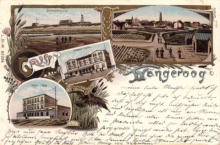 Mehrbildkarte mit Chaussee und Hotels