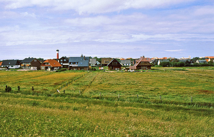 Dorfgroden vom Deich aus gesehen