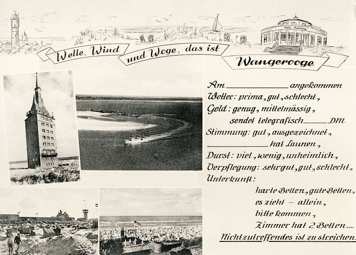 Welle, Wind und Woge, das ist Wangerooge