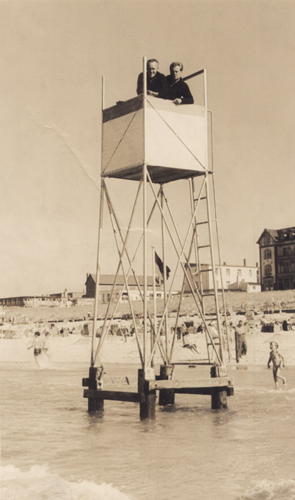 Mit Fritz Riehl auf dem Badeturm
