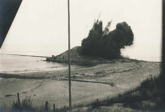 Westturm, Momentaufnahme w&auml;hrend der 2. Sprengung
