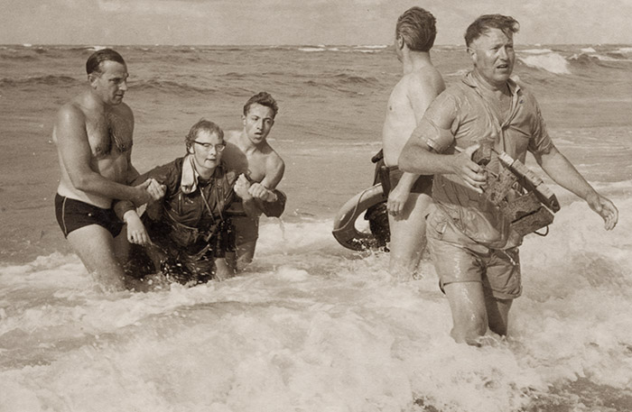 Rettungsaktion am Strand