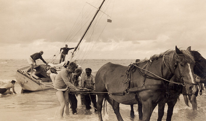Rettungsaktion am Strand