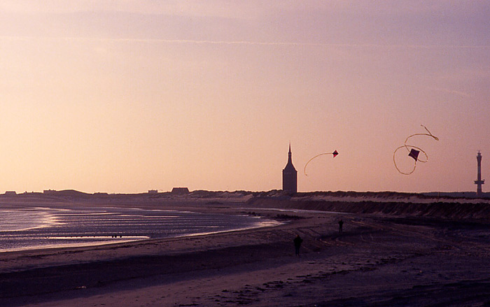 Drachensteigen am Weststrand