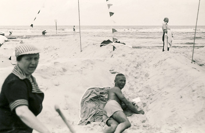 Strand bei Hochwasser