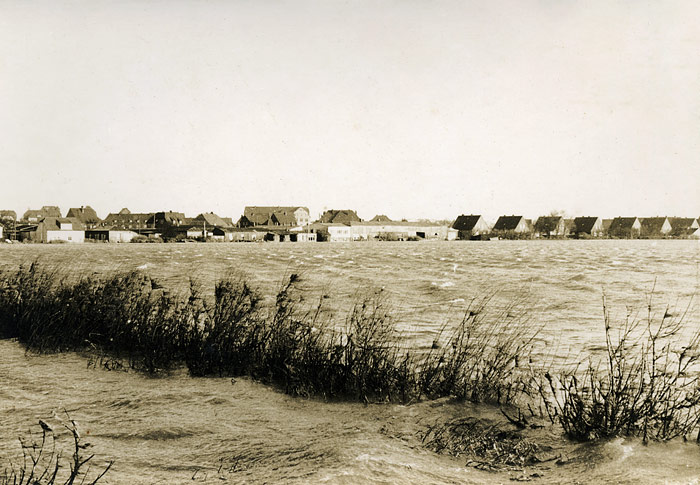 Sturmflut 1962. &Uuml;berfluteter Dorfgroden
