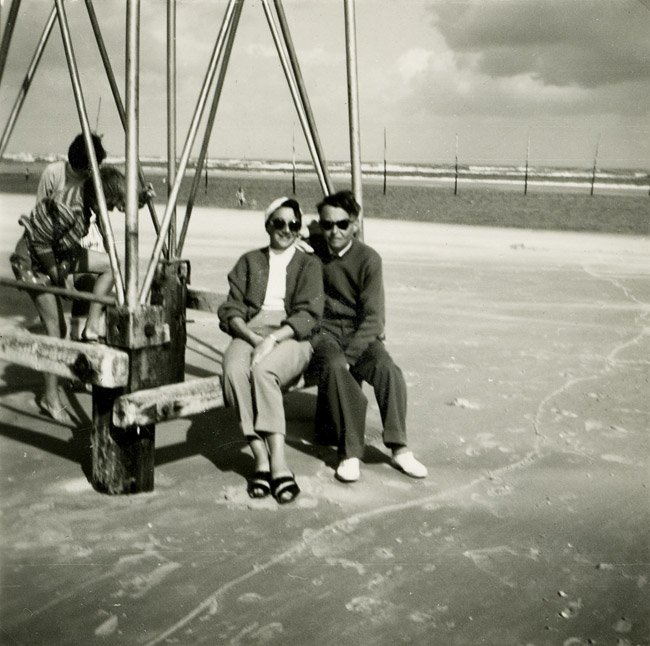 Familienfoto am Badeturm